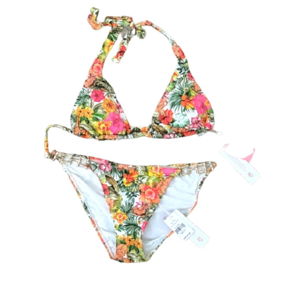 PilyQ Aloha Bikini Set Halter Top and Bottom